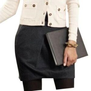 CABI | Charcoal Gray Andy's Wool Blend Mini Skirt Women's Size 6